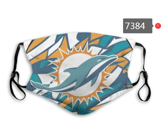 NFL 2020 Miami Dolphins #64 Dust mask with filter->nfl dust mask->Sports Accessory